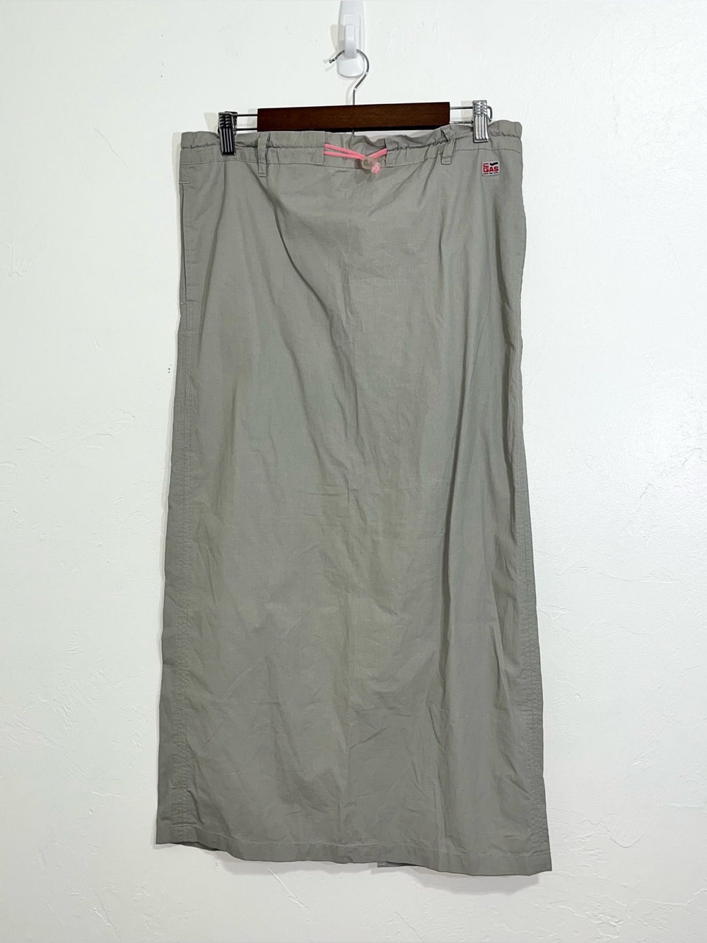 Vintage GAS Utility Maxi Skirt Gorpcore Drawstring Y2K Size S